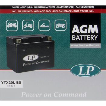 Аккумулятор AGM Landport YTX20L-BS