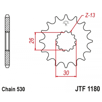 Звезда JT ведущая  JTF1180 19