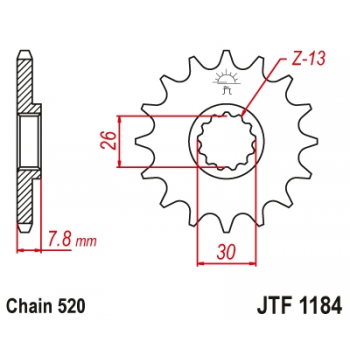 Звезда JT ведущая JTF1184 18