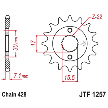 Звезда JT ведущая JTF1257 14