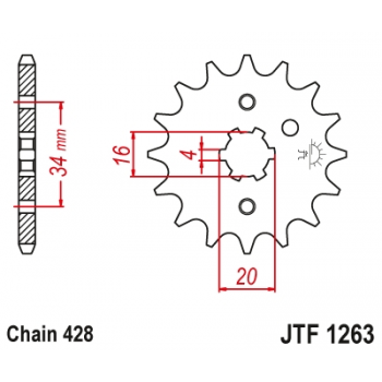 Звезда JT ведущая JTF1263 16